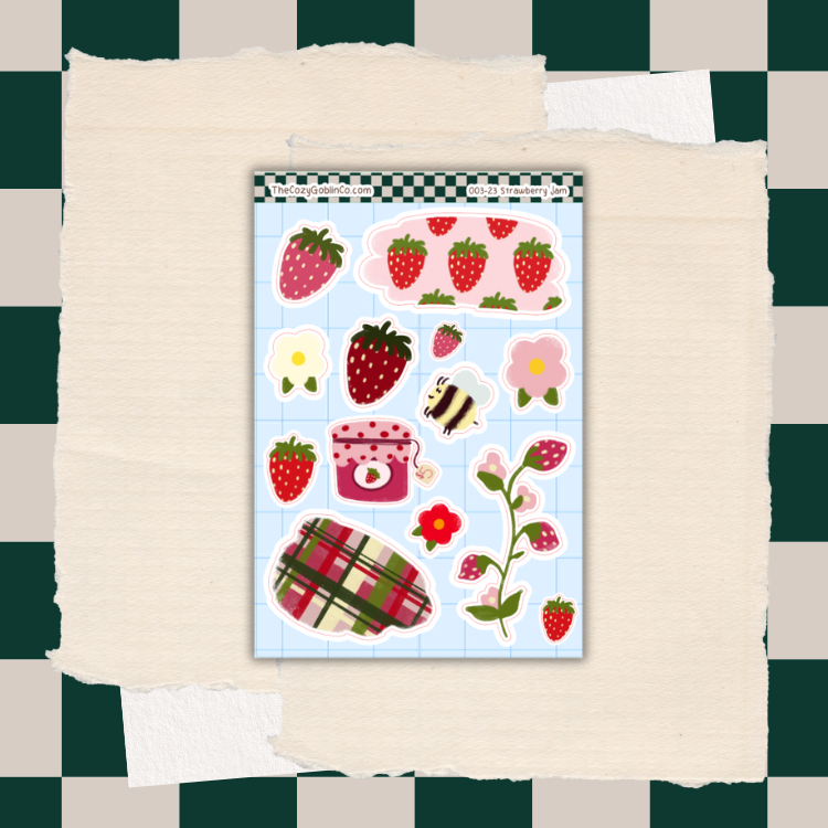 Strawberry Jam Deco Stickers