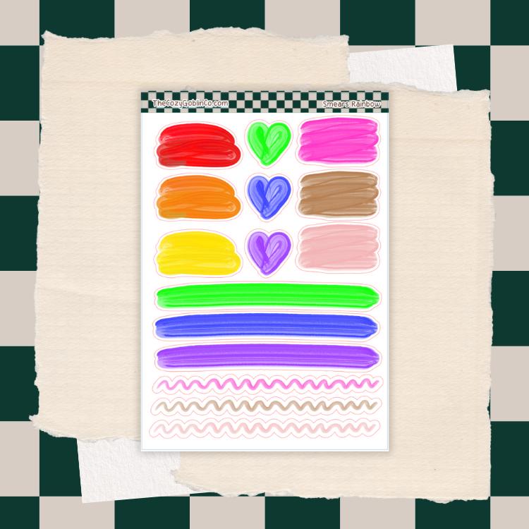 Smear Stickers | Journal Planner Art Supplies