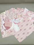 Floral Ephemera Stickers and Papers Bundle (Rouge)