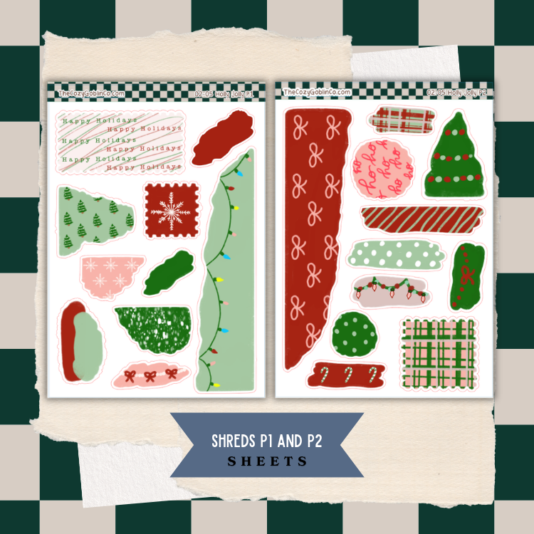 Holly Jolly Shred Stickers