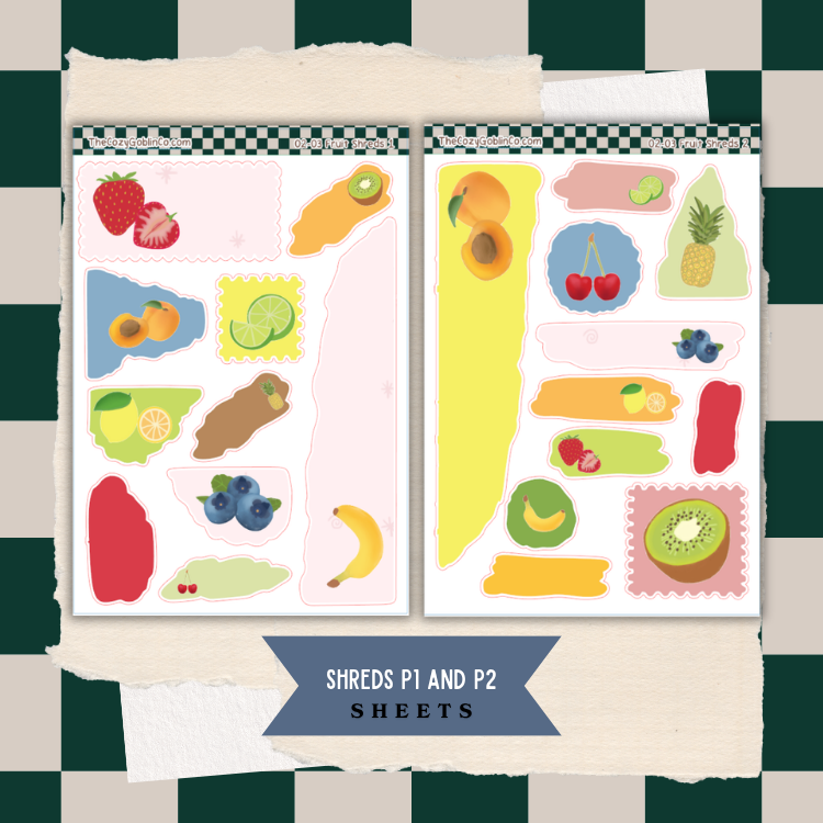 Fruit Shred Stickers