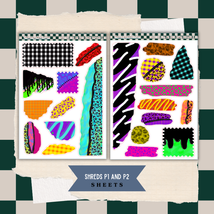 80's Baby Shred Stickers