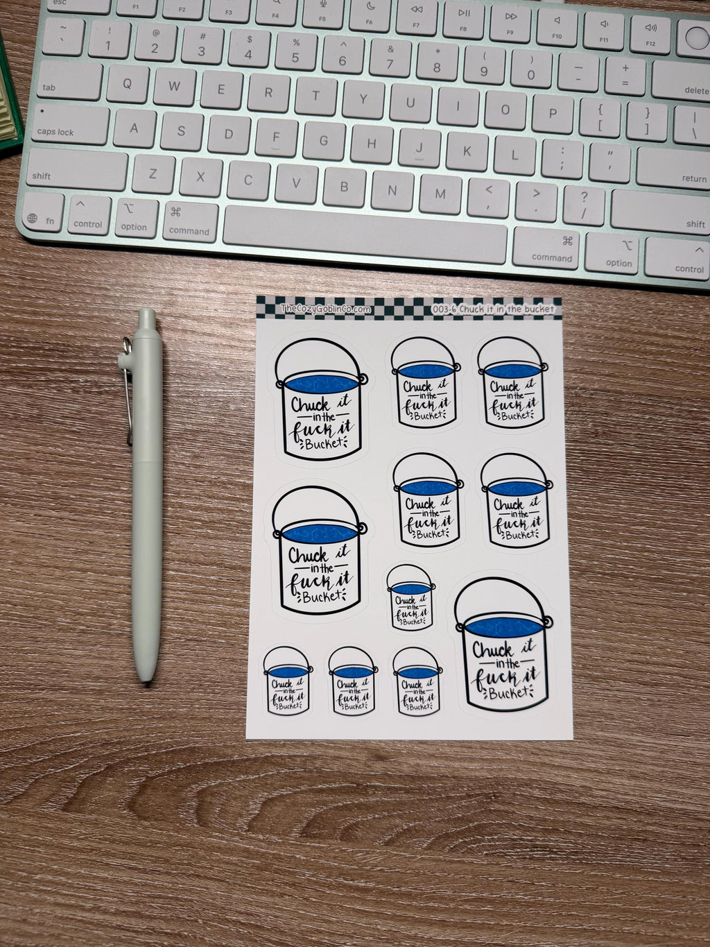 Chuck it in the F**k it bucket Journal Stickers | Planner Stickers