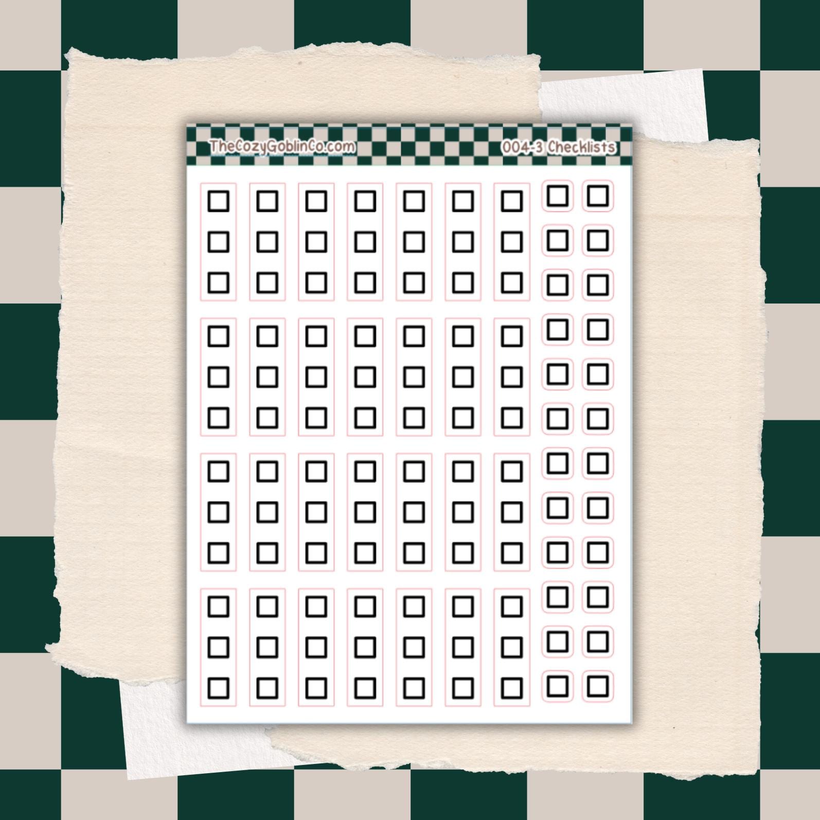 Checklist Journal Stickers | Planner Stickers