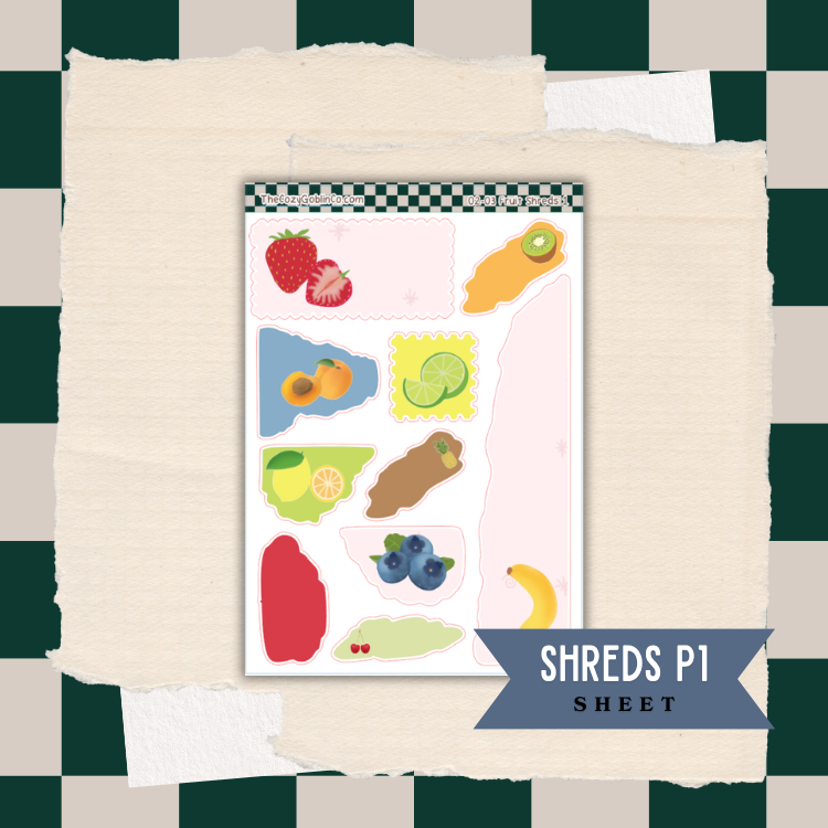 Fruit Shred Stickers