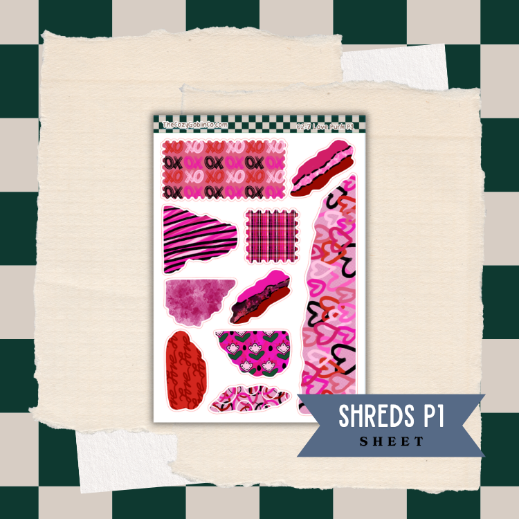 Love Punk Shred Stickers