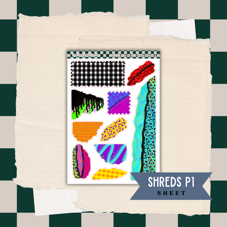 80's Baby Shred Stickers