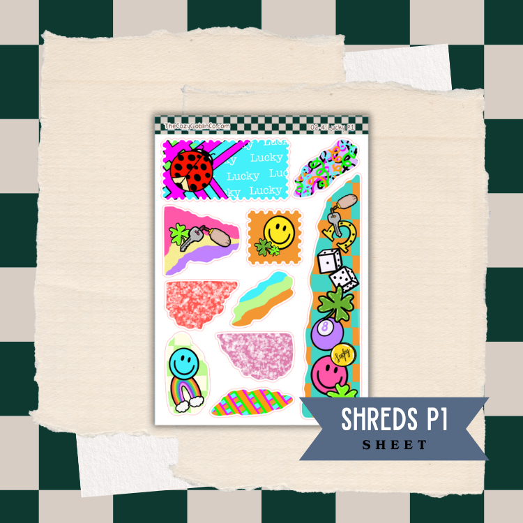 Lucky Shred Stickers