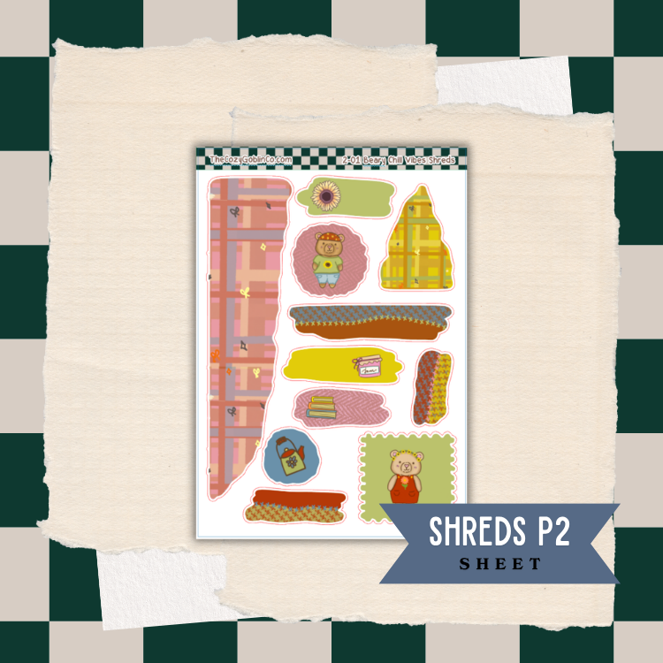 Beary Chill Vibes Shred Stickers