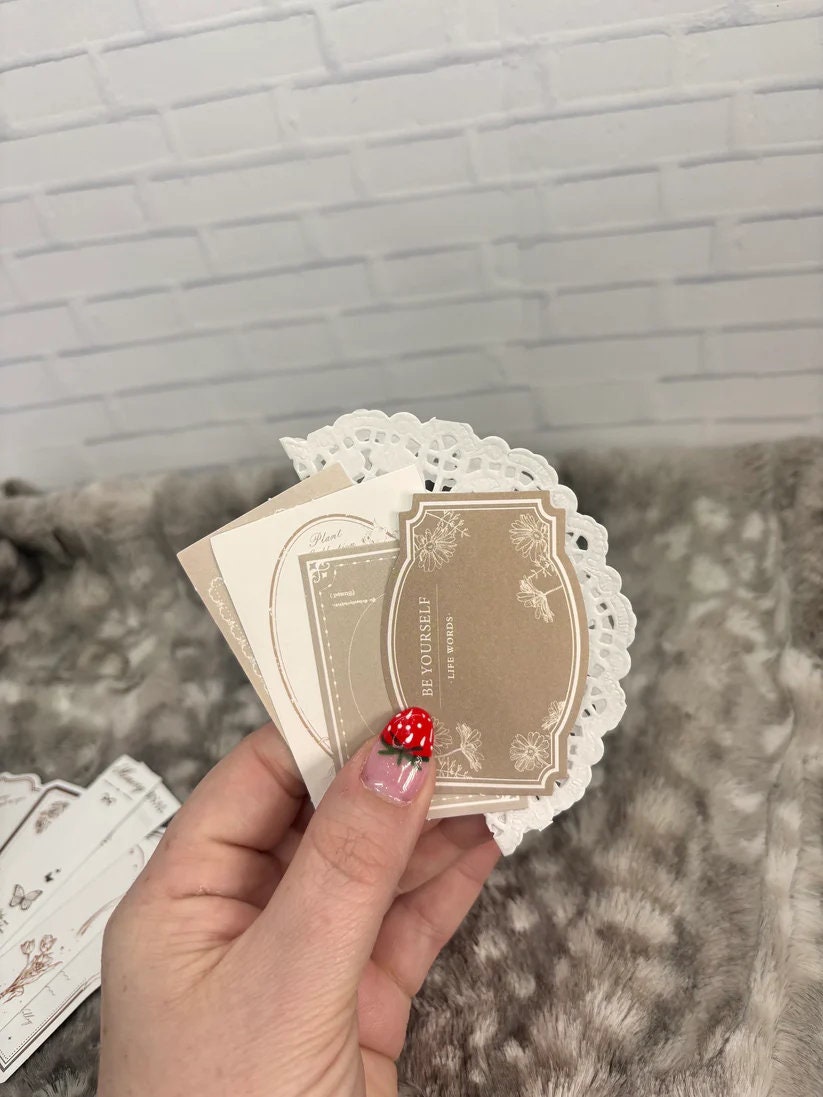 Elegant Floral Ephemera Pack: Vintage Flower Stickers, Botanical Paper Embellishments