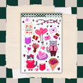 Milo & Jips Valentine Cat Stickers | Hand Drawn Planner Journal Art Sheet