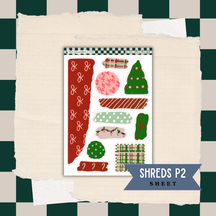 Holly Jolly Shred Stickers