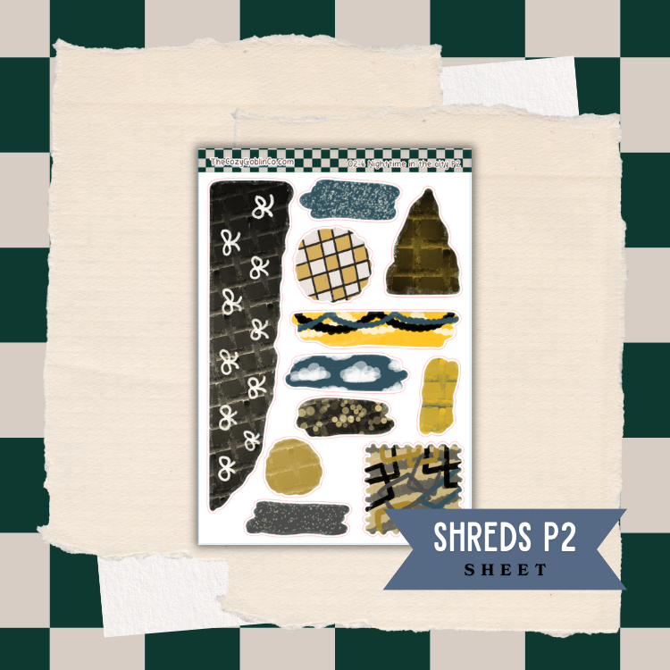 Nighttime in the City Shred Stickers