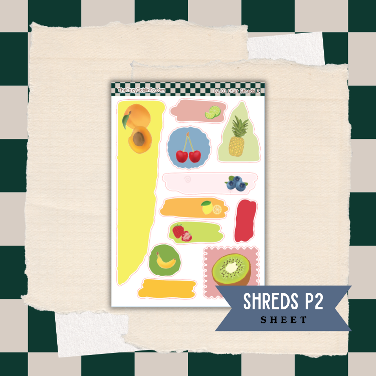 Fruit Shred Stickers