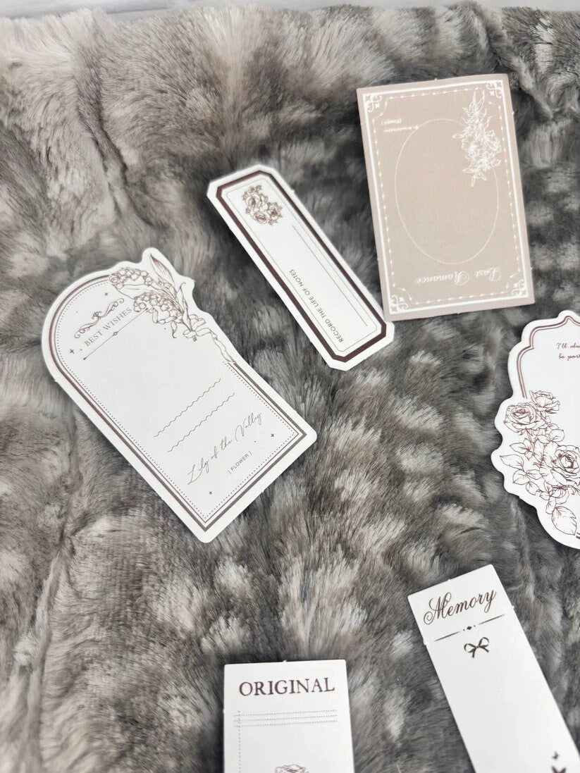 Elegant Floral Ephemera Pack: Vintage Flower Stickers, Botanical Paper Embellishments