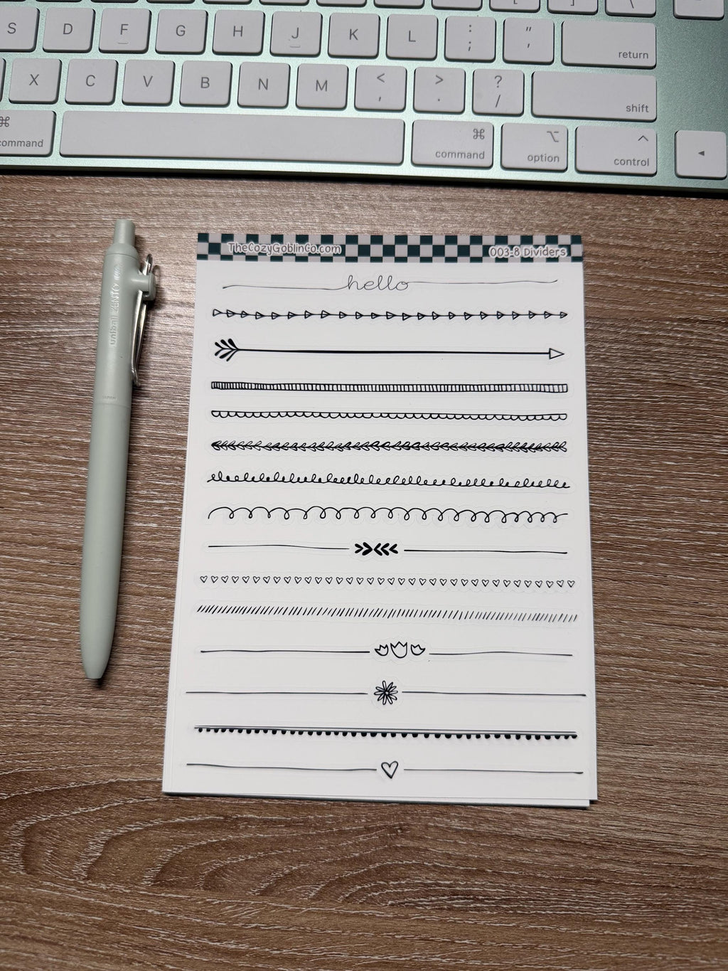 Divider Planner Stickers | Journal Accents Sheet