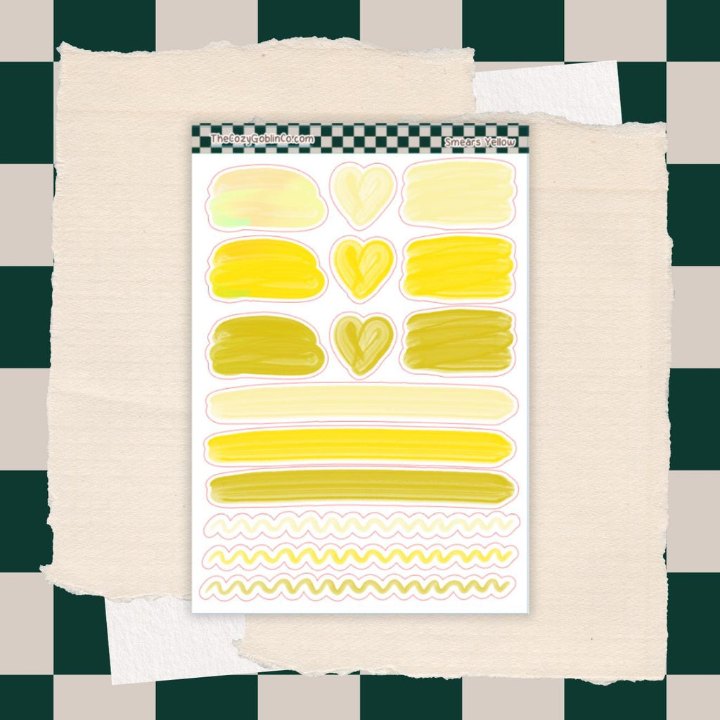 Smear Stickers | Journal Planner Art Supplies