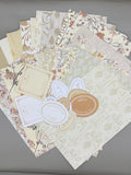 Floral Ephemera Stickers and Papers Bundle (Yellow)