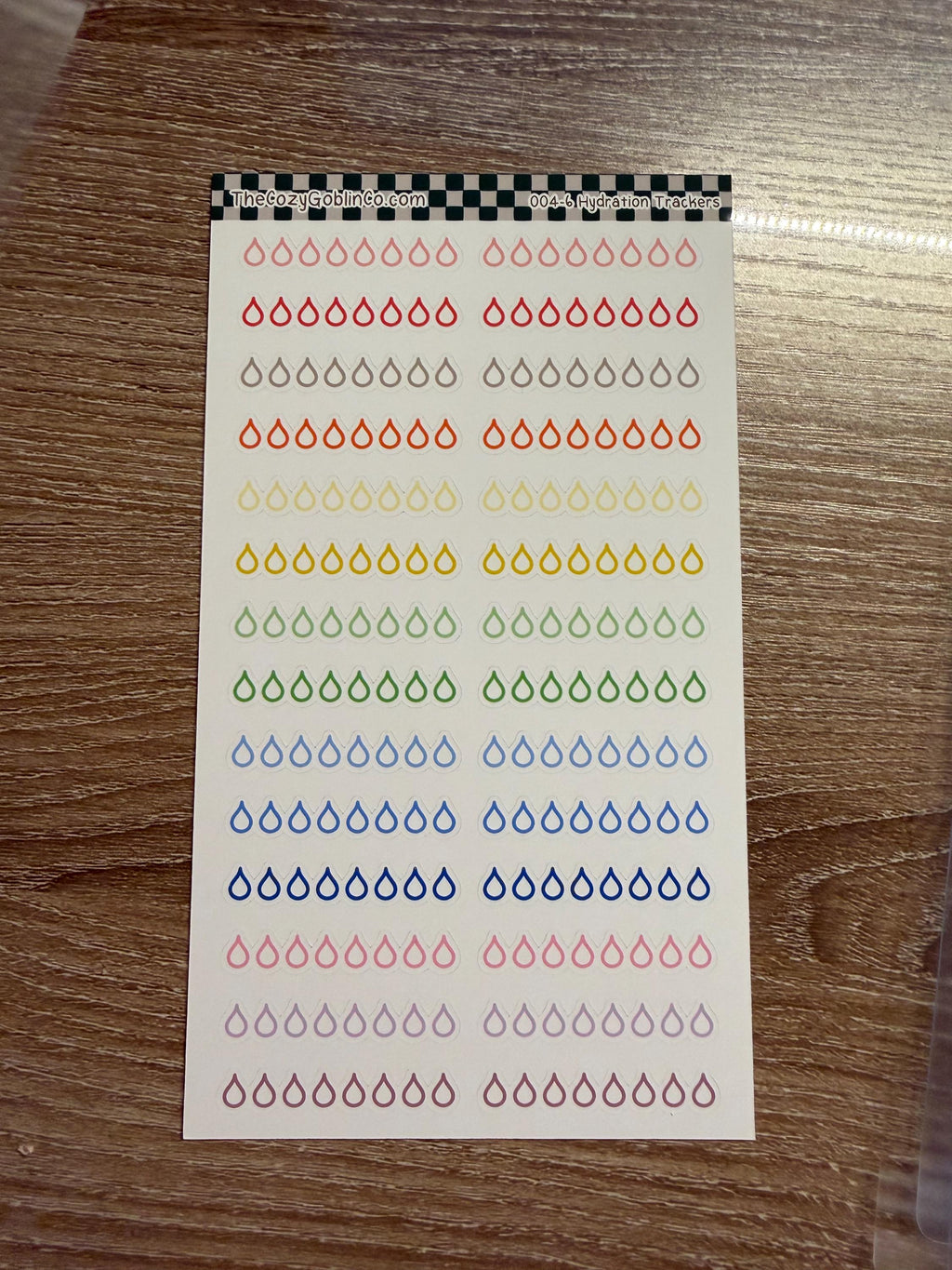Hydration Tracker Journal Stickers | Planner Stickers