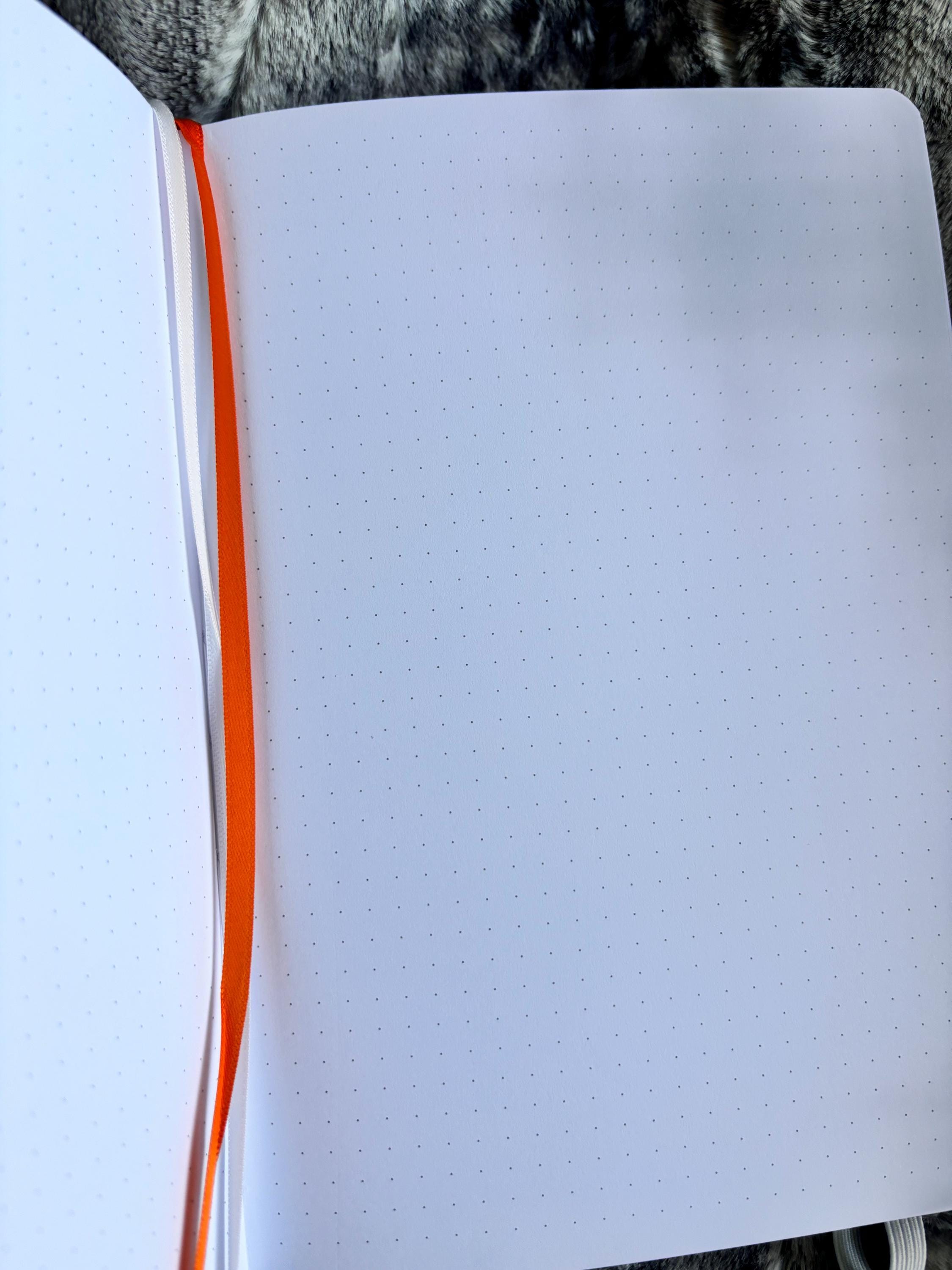 Holographic Ghost Notebook: Vegan Leather A5 Dot Grid Journal
