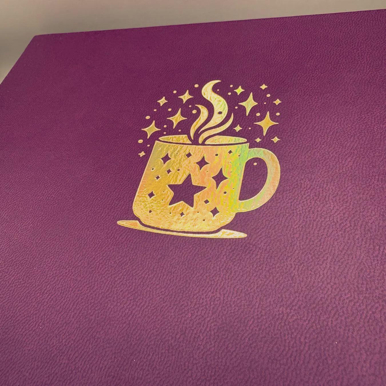 Mystical Mug Dot Grid Journal: Gold Holo Foil, 160gsm