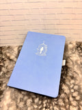 B6 Dot Grid Journal: Light Blue Vegan Leather with Silver Foil