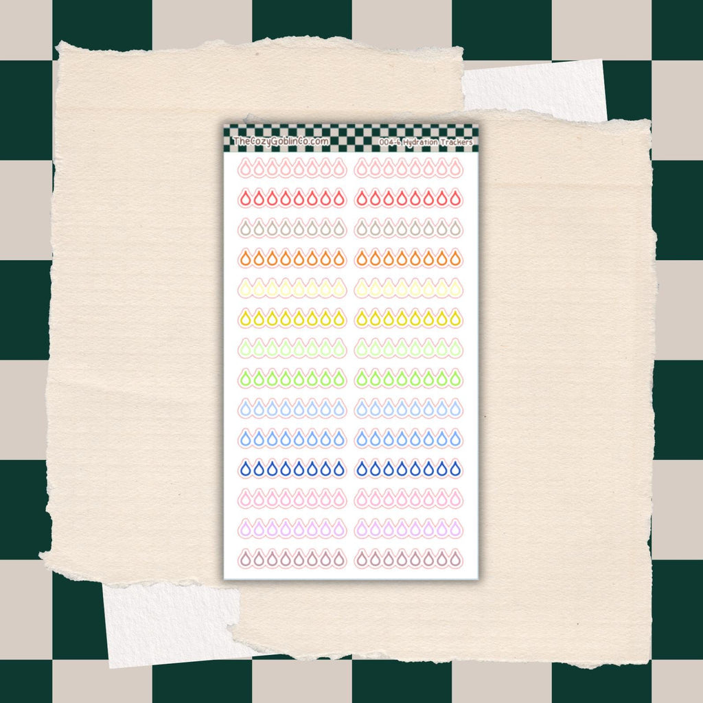 Hydration Tracker Journal Stickers | Planner Stickers