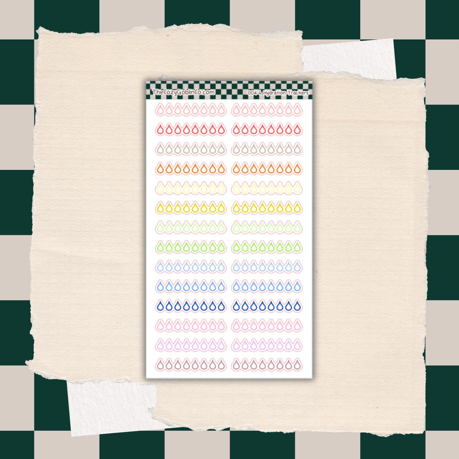 Hydration Tracker Journal Stickers | Planner Stickers