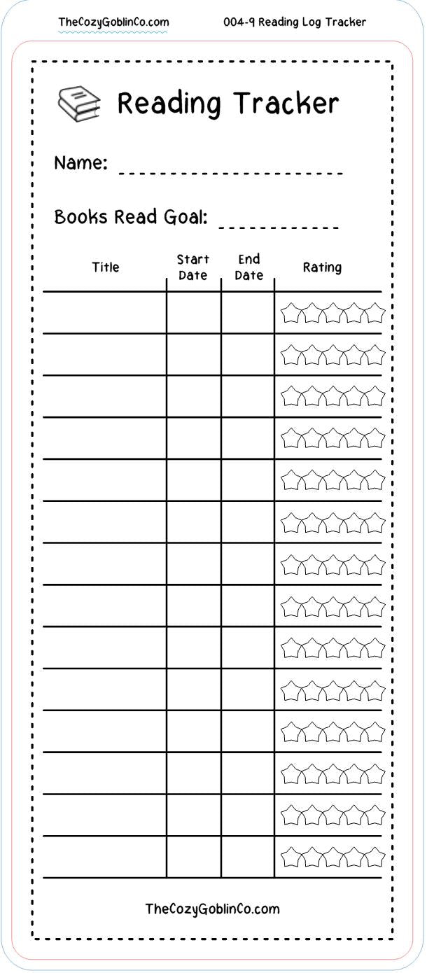 Reading Log Tracker Sticker Journal Stickers | Planner Stickers