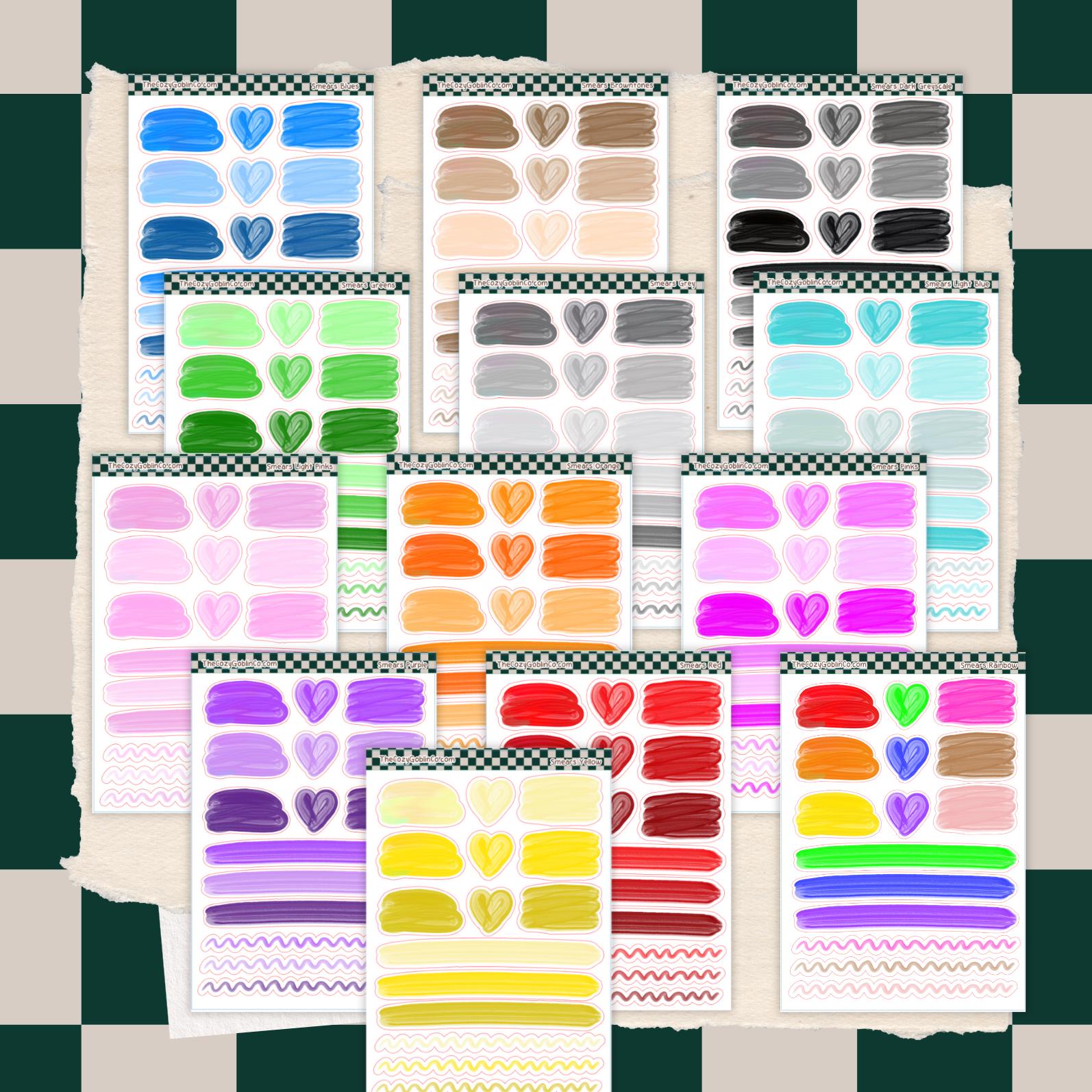 Smear Stickers | Journal Planner Art Supplies