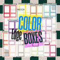 Color edge boxes Journal Stickers | Planner Stickers