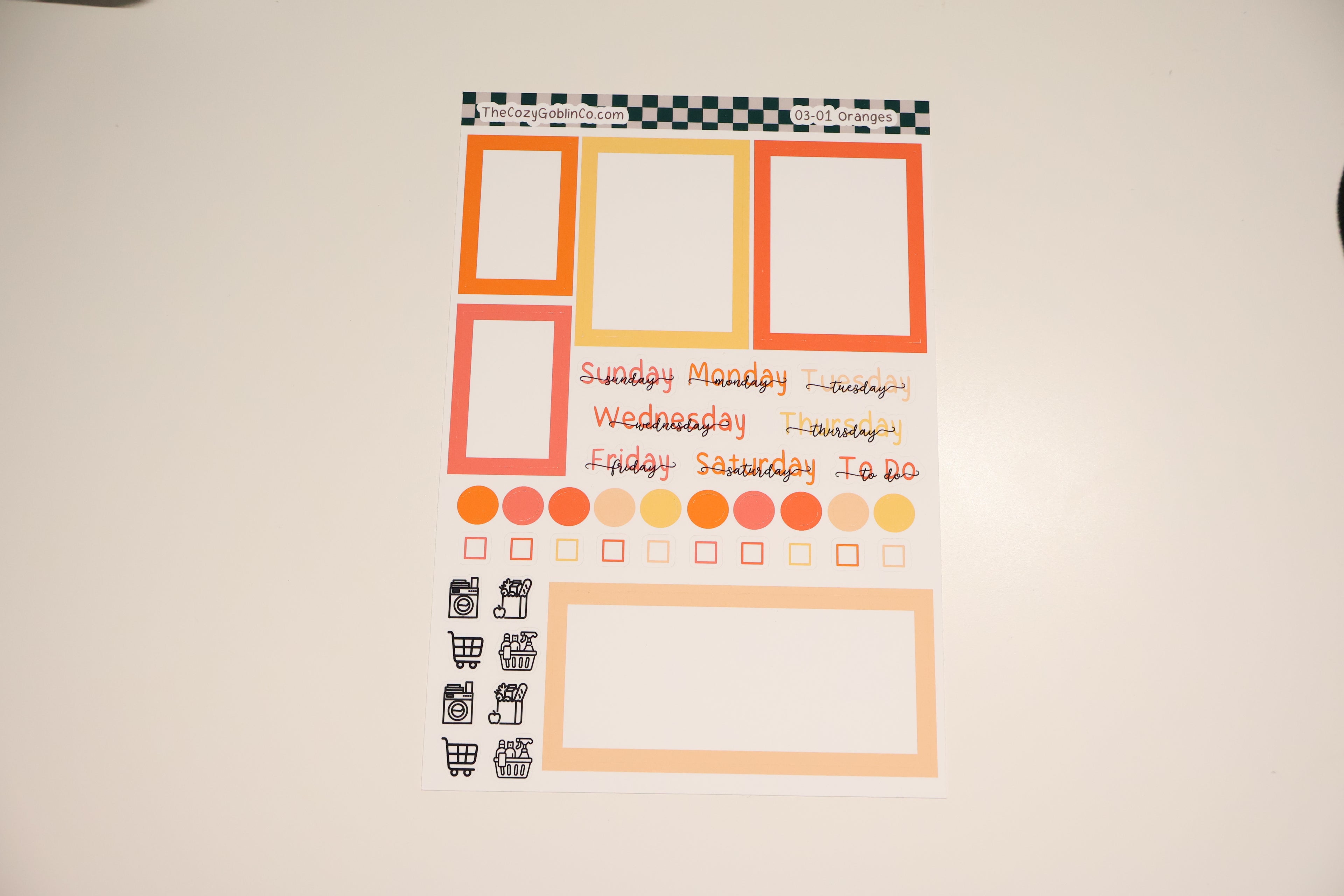 Essential Setup Sheet | Colorful Functional Planner Stickers