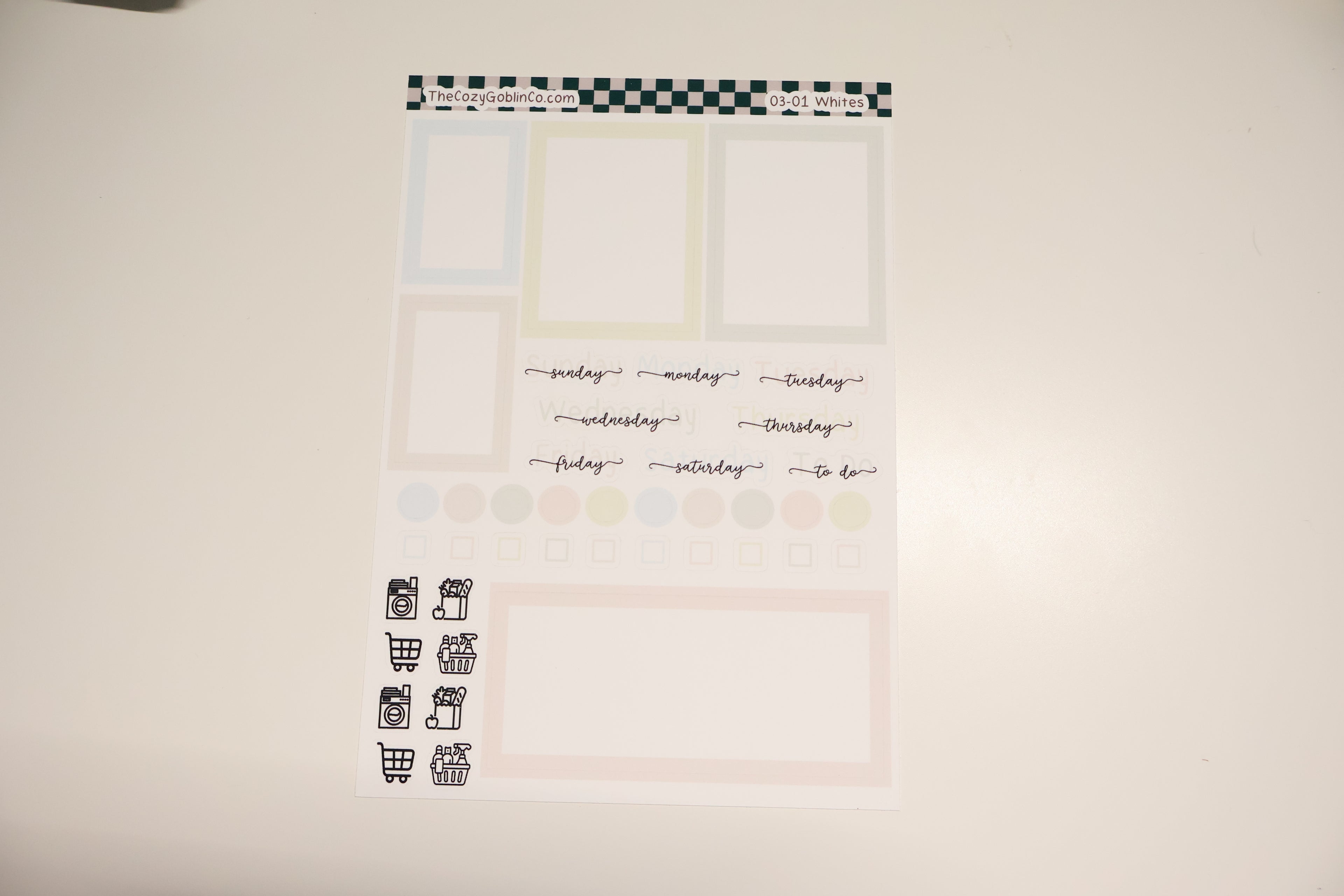 Essential Setup Sheet | Colorful Functional Planner Stickers