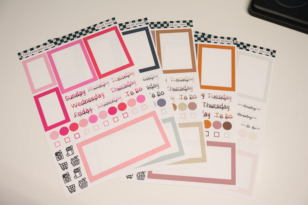 Essential Setup Sheet | Colorful Functional Planner Stickers | 03-01