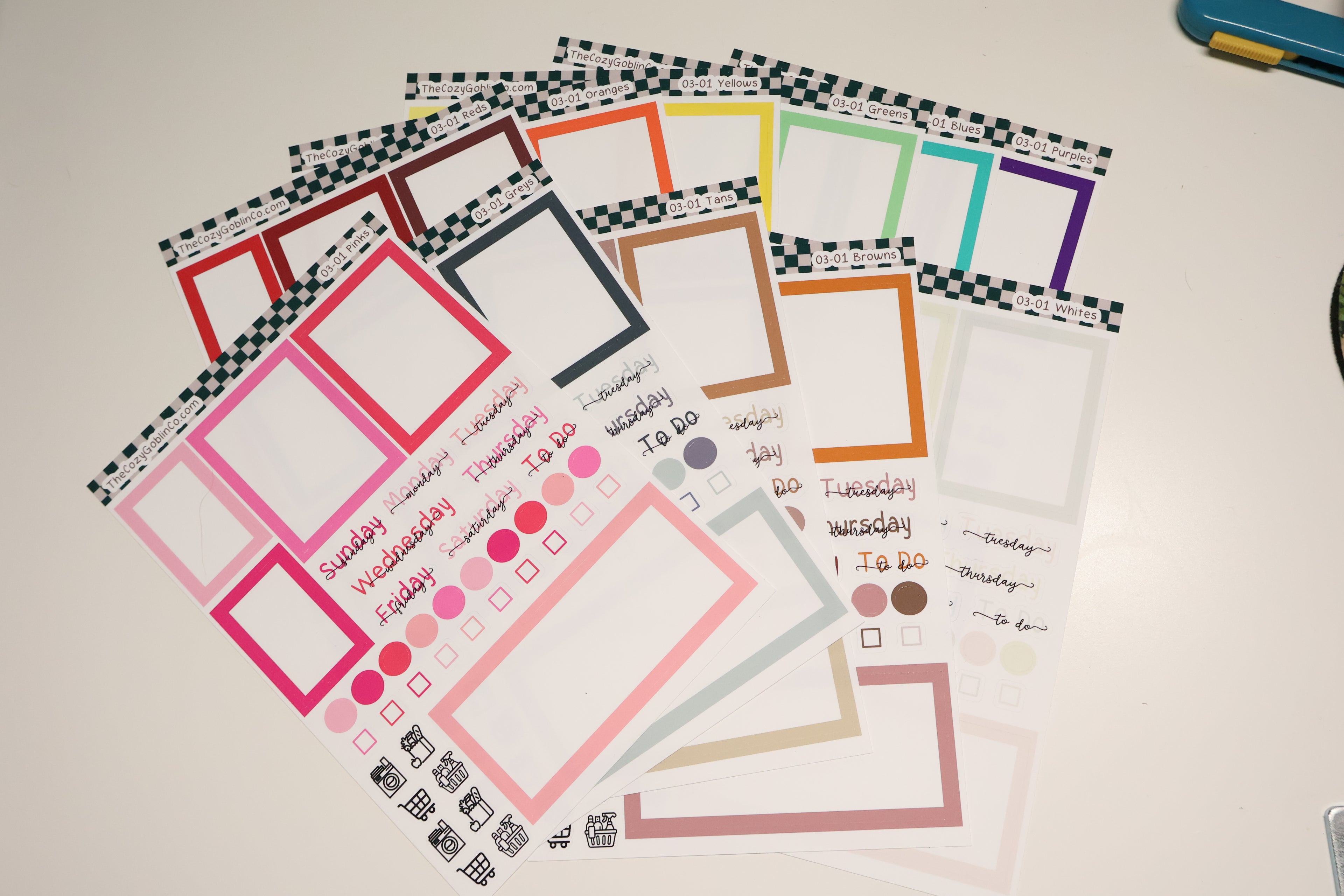 Essential Setup Sheet | Colorful Functional Planner Stickers