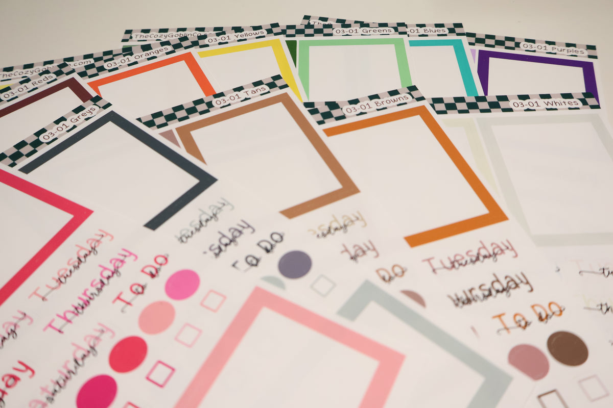 Essential Setup Sheet | Colorful Functional Planner Stickers | 03-01