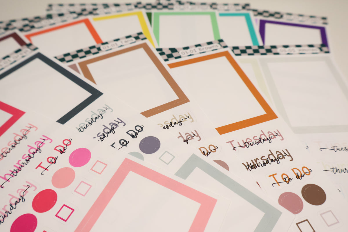 Essential Setup Sheet | Colorful Functional Planner Stickers | 03-01