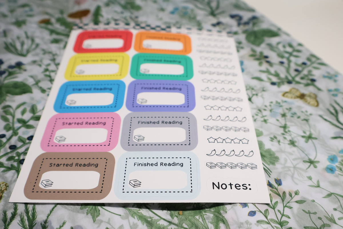 Reading Tracker Journal Stickers | Planner Stickers