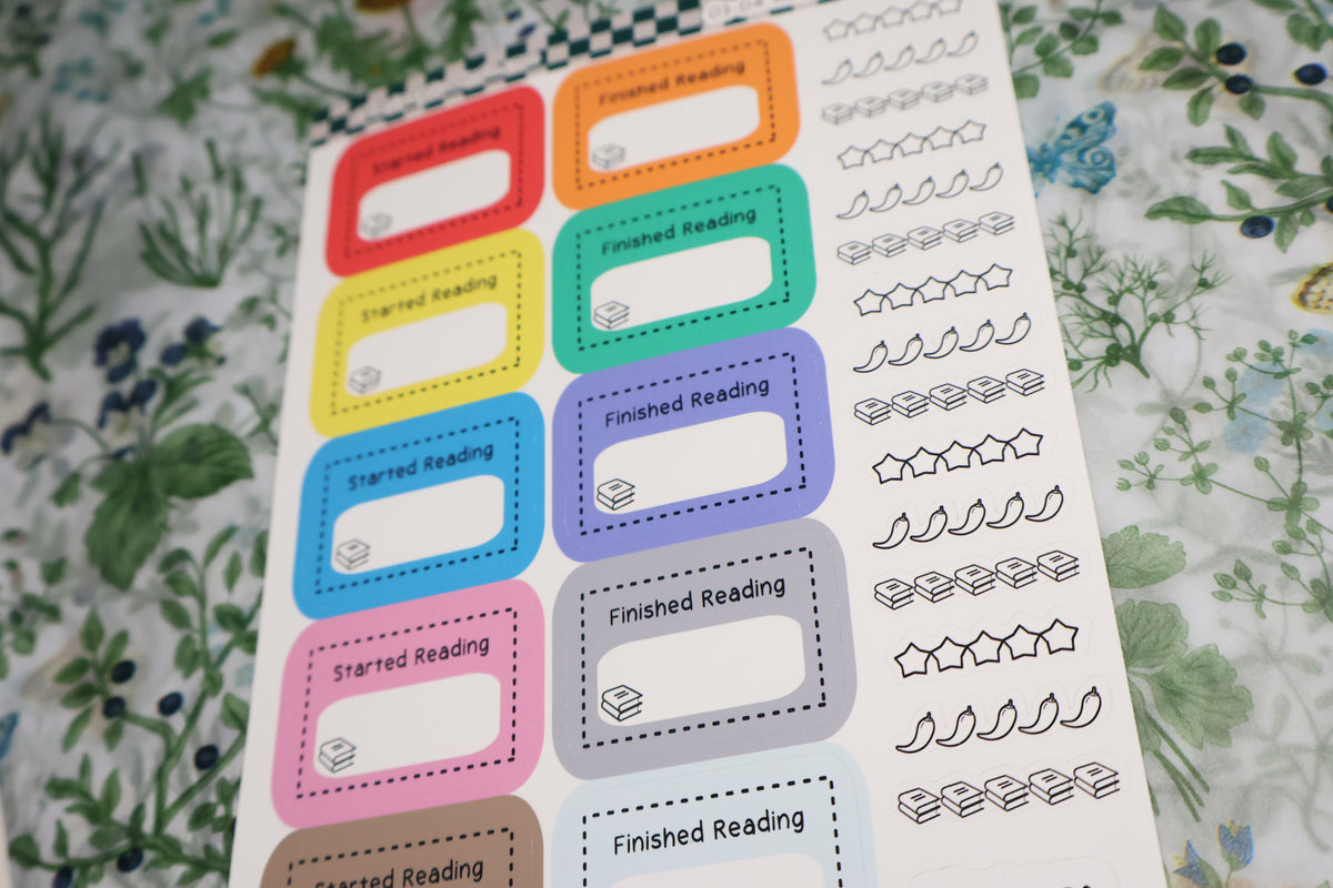 Reading Tracker Journal Stickers | Planner Stickers