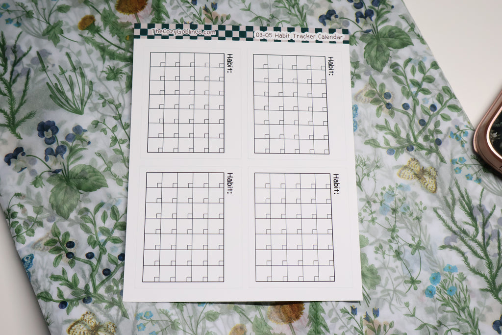 Habit Tracker Calendar Journal Stickers | Planner Stickers
