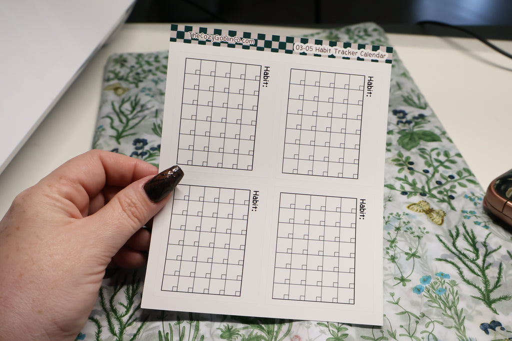 Habit Tracker Calendar Journal Stickers | Planner Stickers