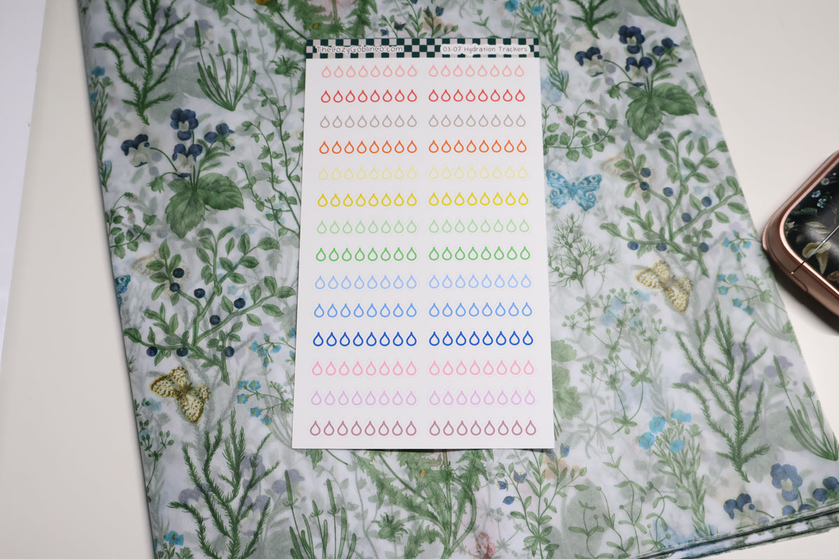 Hydration Tracker Journal Stickers | Planner Stickers