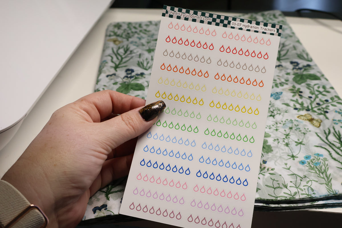 Hydration Tracker Journal Stickers | Planner Stickers