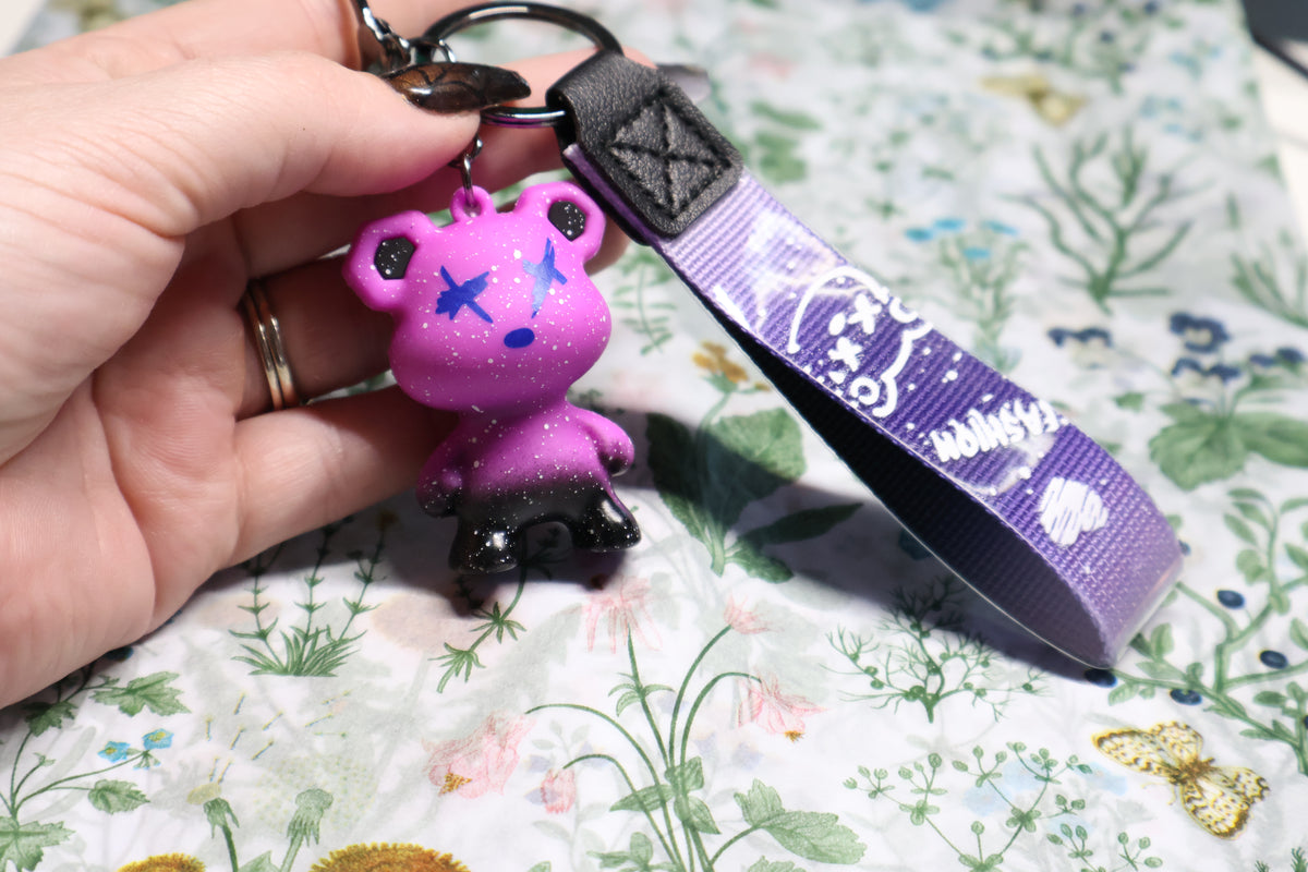 Purple Bear Keychain