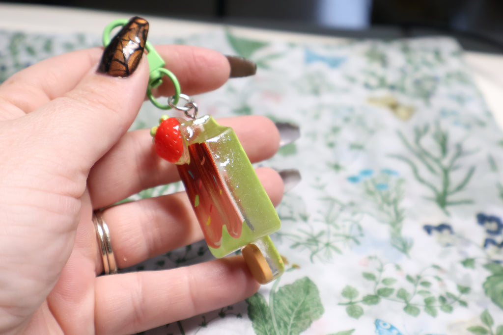Strawberry Icecream Keychain