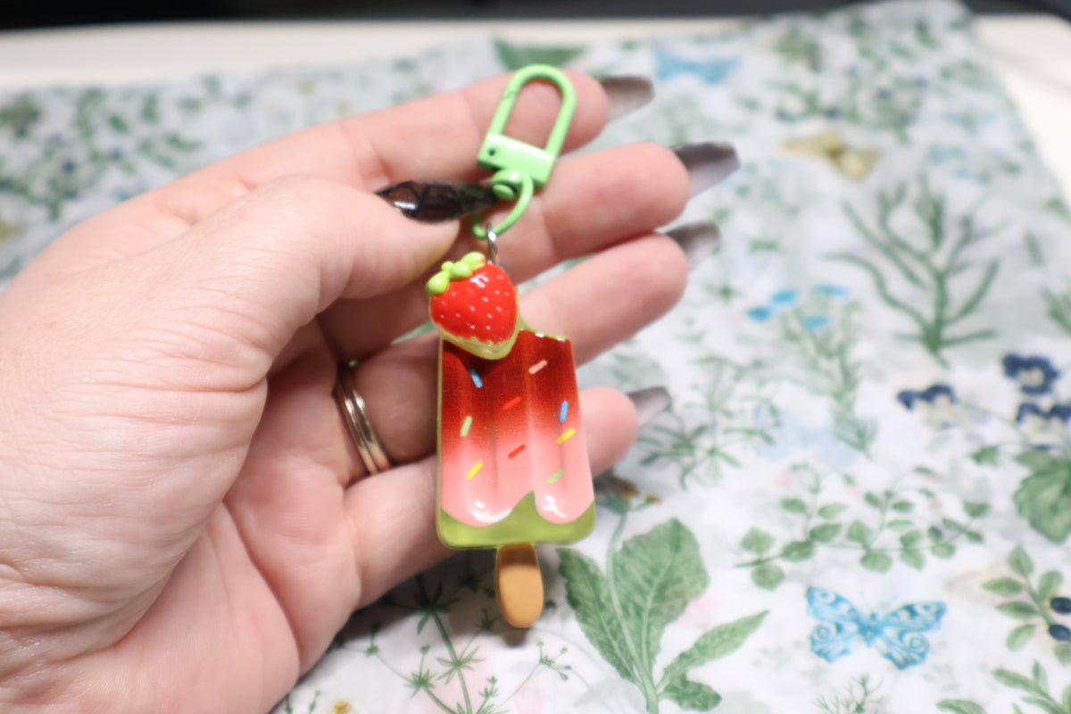 Strawberry Icecream Keychain
