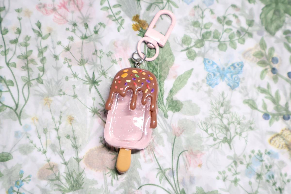 Chocolate and Strawberry Icecream Keychain