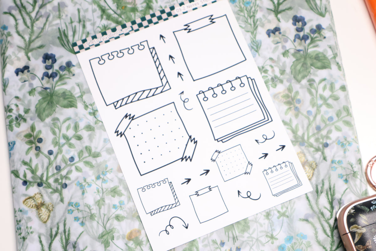 Doodle Notes Journal Stickers | Planner Stickers