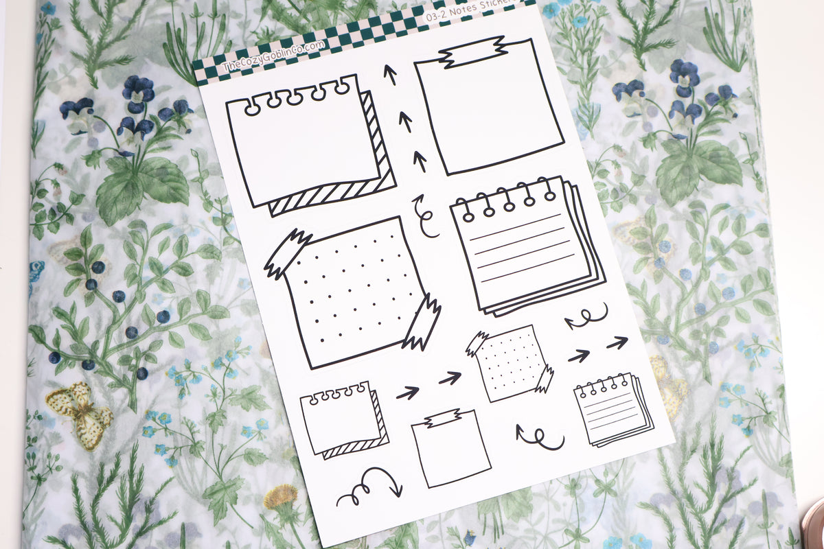 Doodle Notes Journal Stickers | Planner Stickers