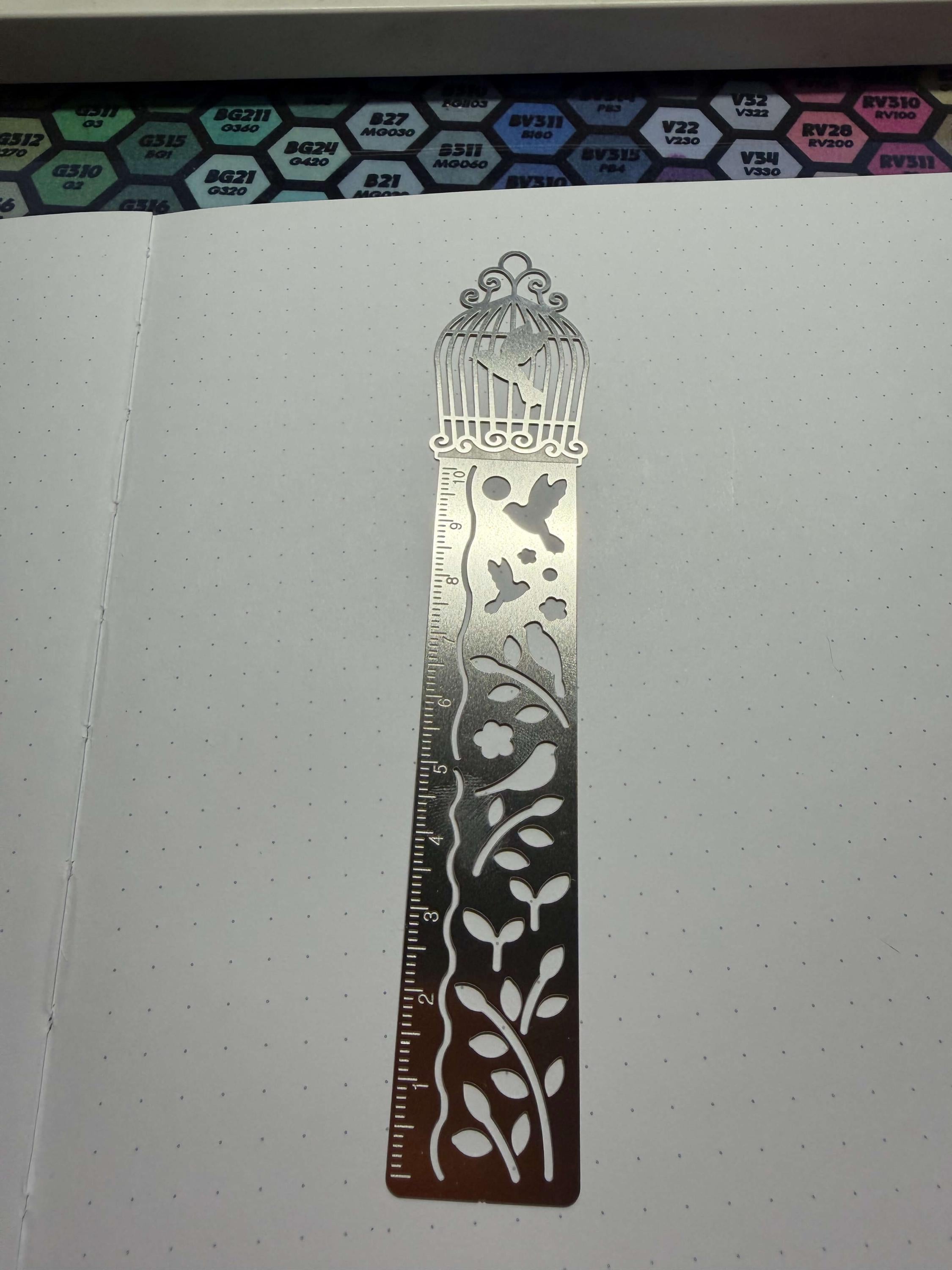 Birdcage Ruler and stencil
